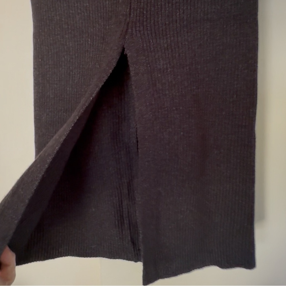 Dex Stretch Black Pencil Skirt Side Slit Medium New - Picture 4 of 5